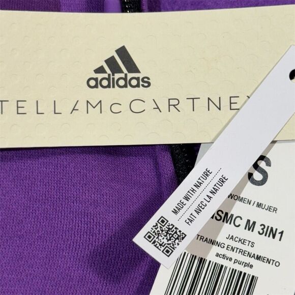 Adidas Stella McCartney True Strength Purple 3-in-1 Full Zip Hoodie Jacket S NWT - Picture 7 of 11